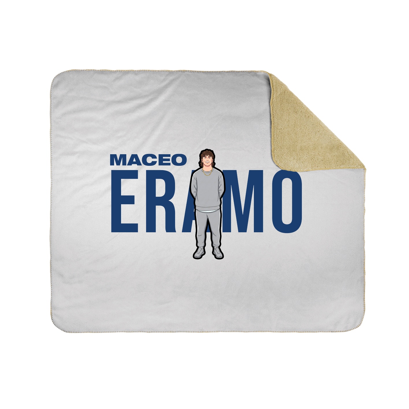 Throw Blanket — Player Name in White