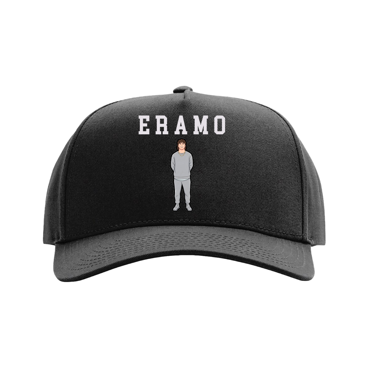 Full Fabric Five-Panel Champ Cap — Shirsey in Black