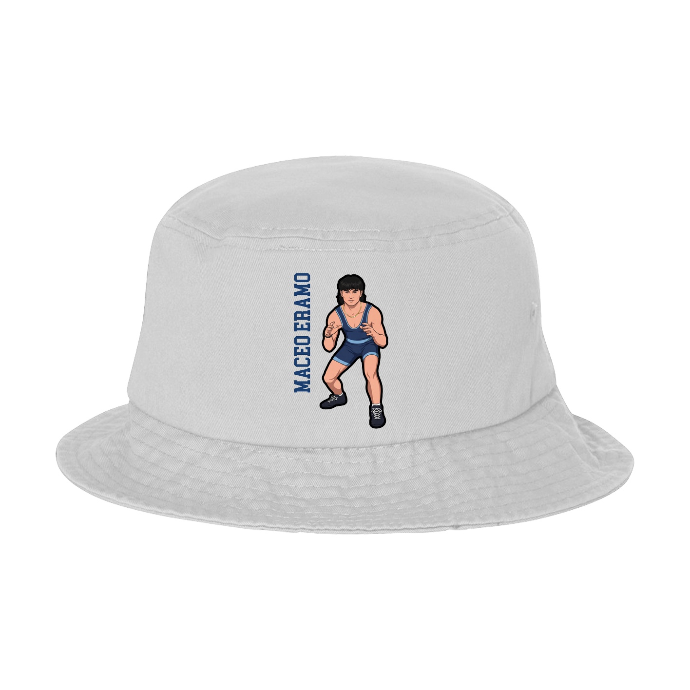 Bucket Cap — Name Vertical in White
