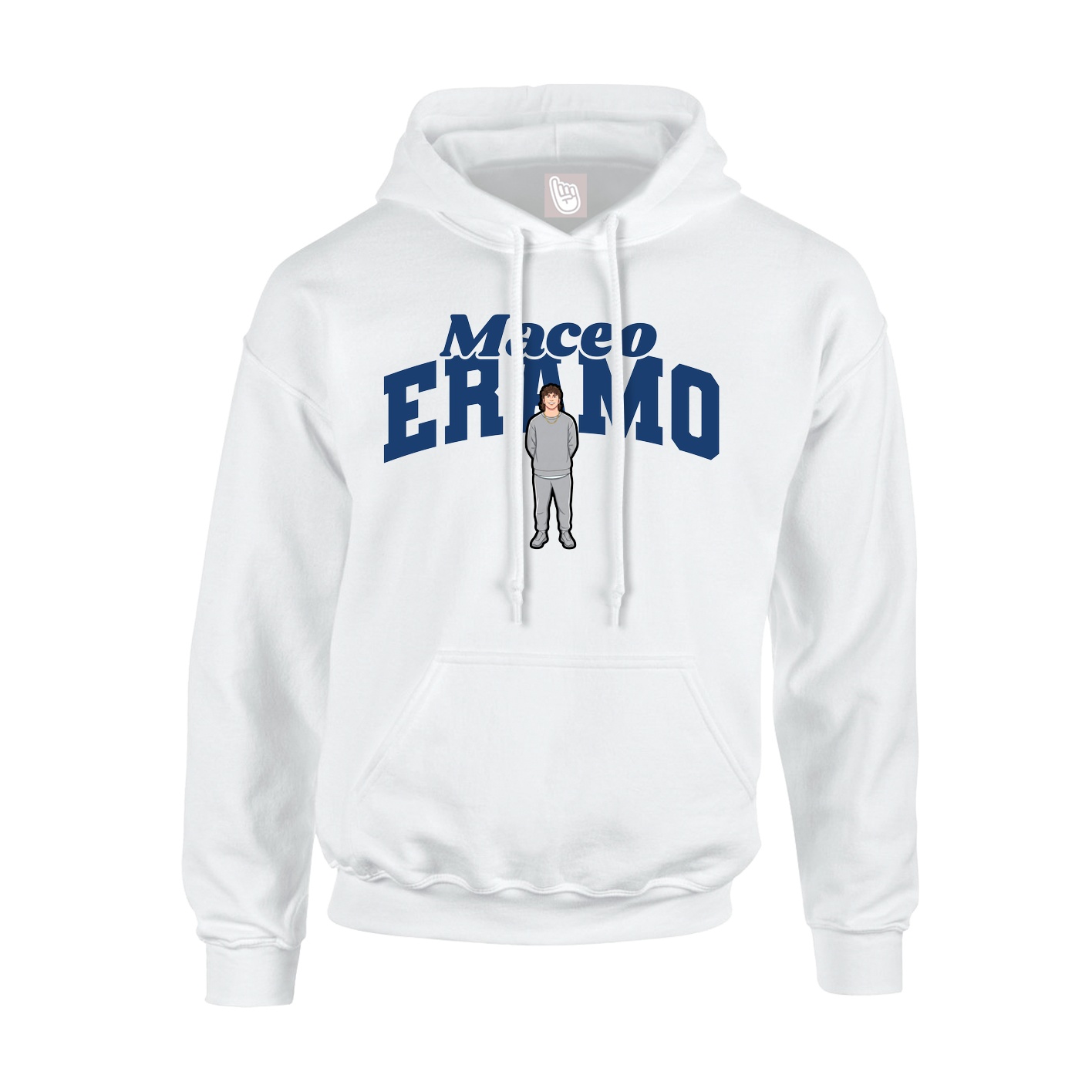 Youth Hoodie — Signature Arch in White
