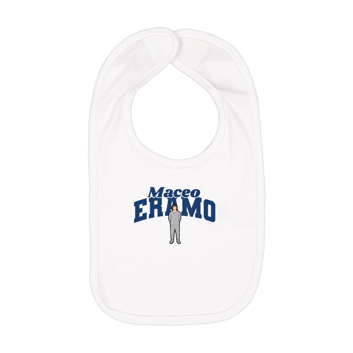 Infant Bib — Signature Arch in White