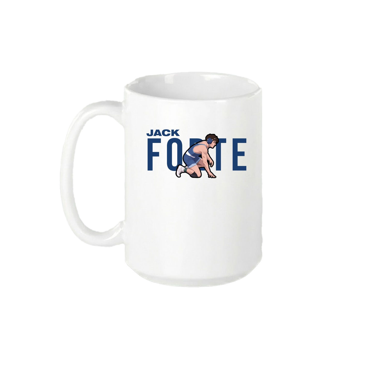 15oz Coffee Mug — Player Name in White