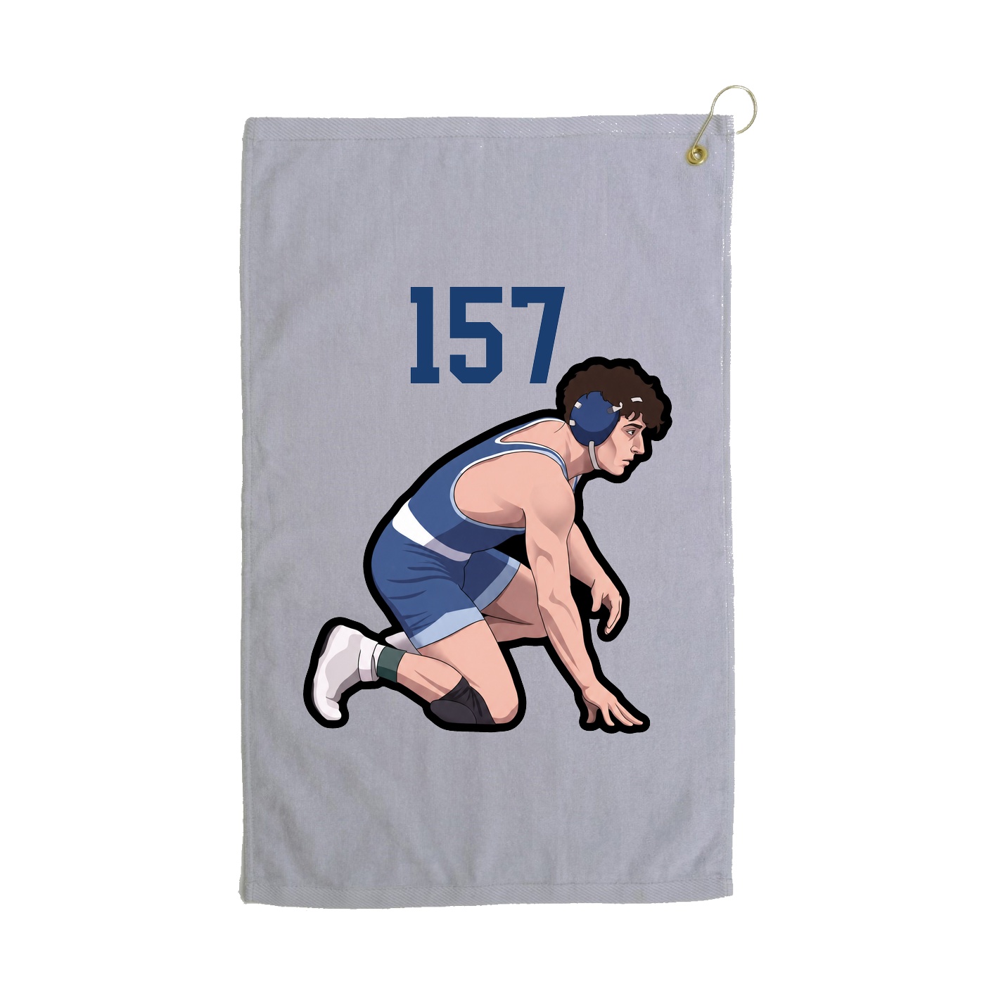 Golf Towel — Number Top in Grey