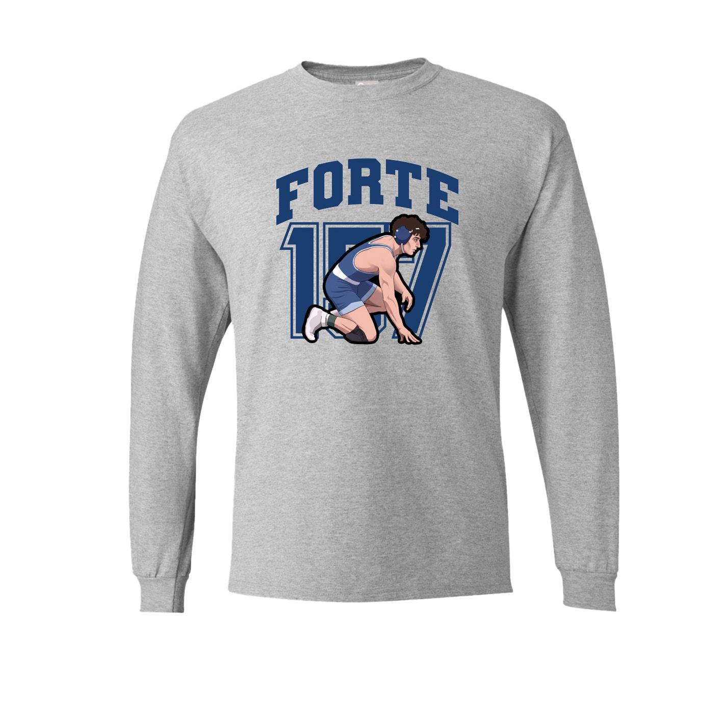 Long Sleeve Tee — Number in Grey