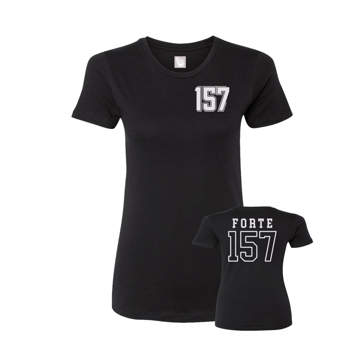Womens Tee — Chest Back in Black