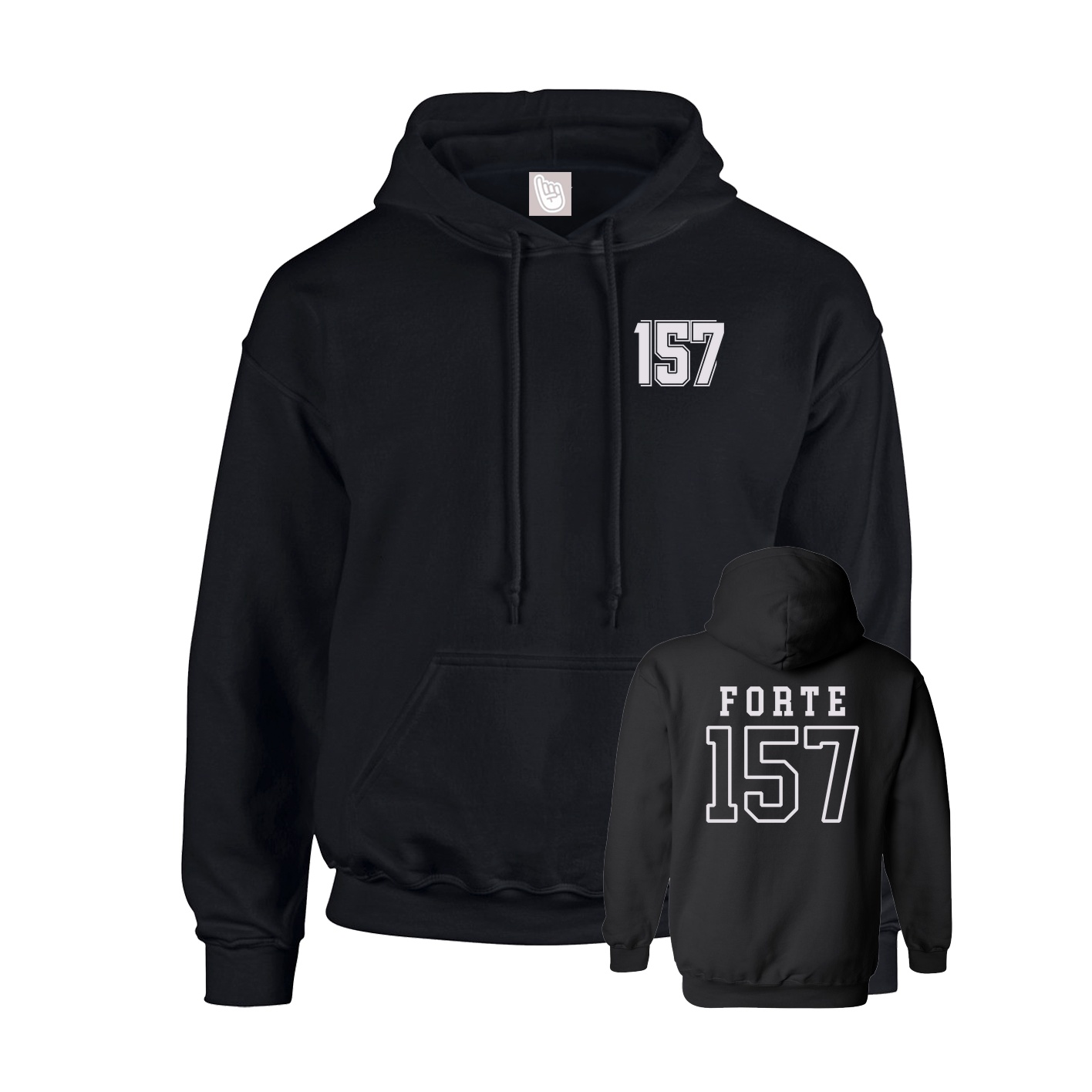 Youth Hoodie — Chest Back in Black
