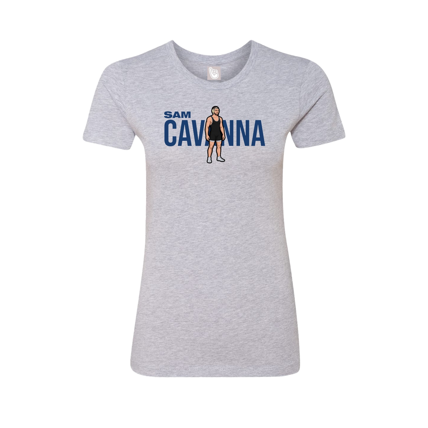 Fitted Women's Tee — Player Name in Grey