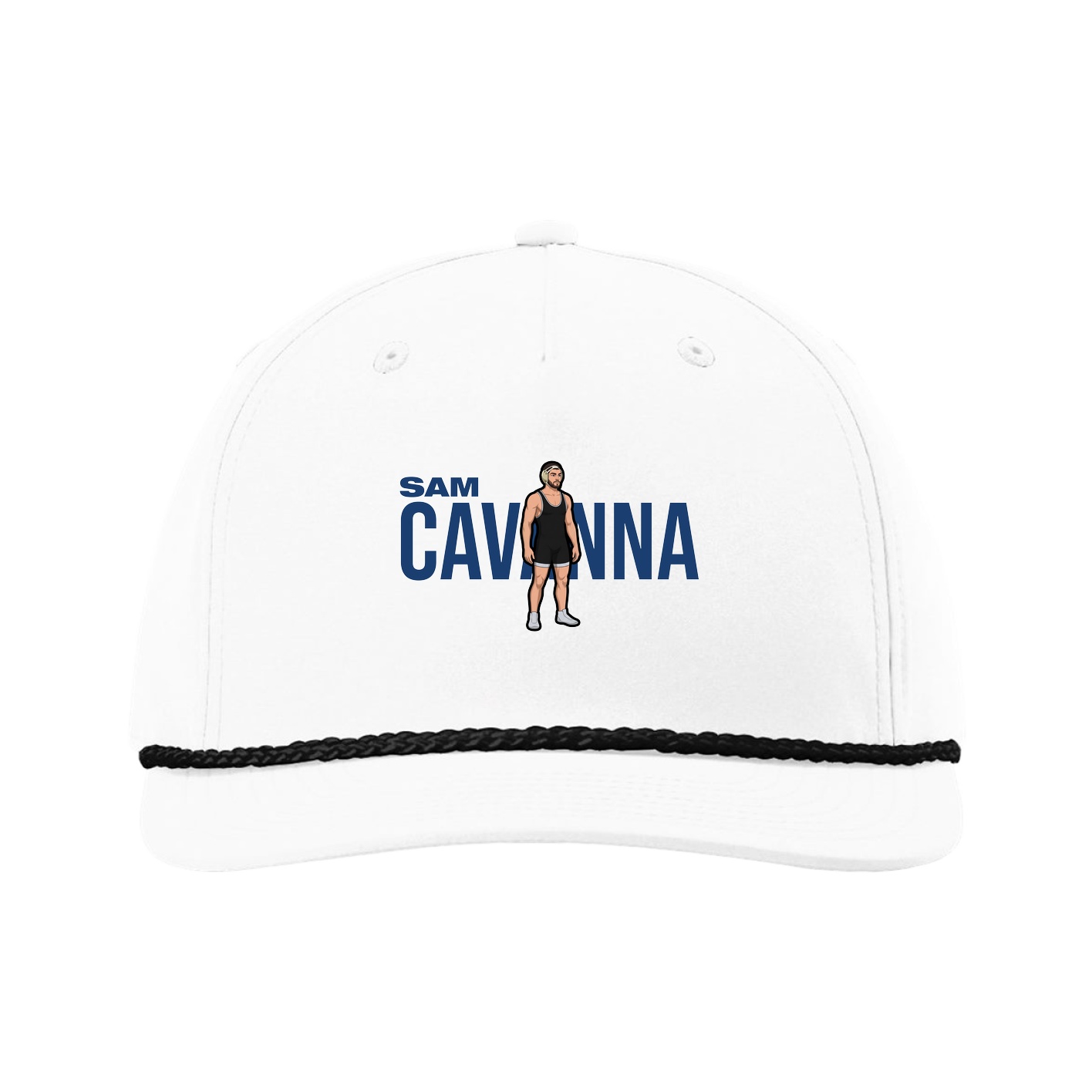 Five-Panel Classic Rope Cap — Player Name in White