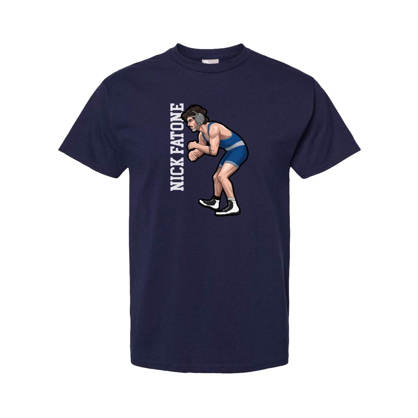 Youth Tee — Name Vertical in Navy