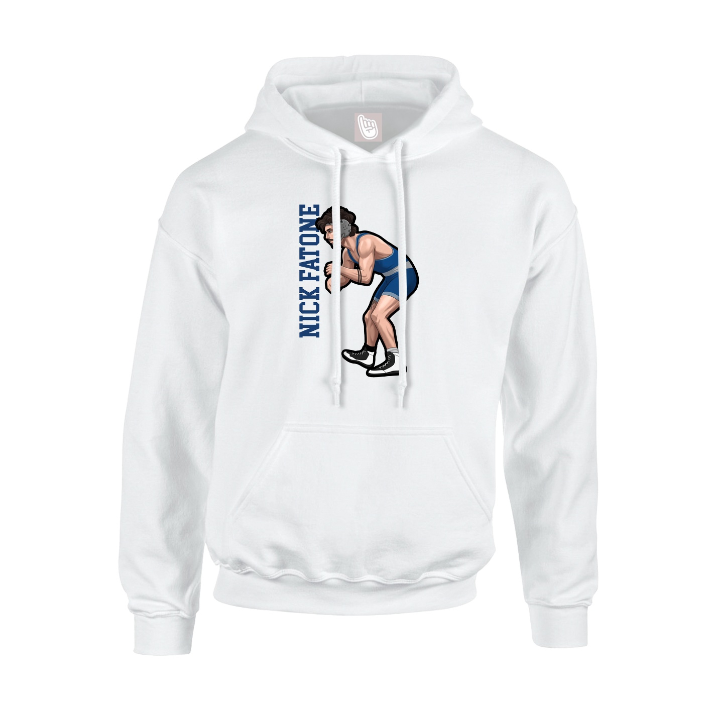 Hoodie — Name Vertical in White