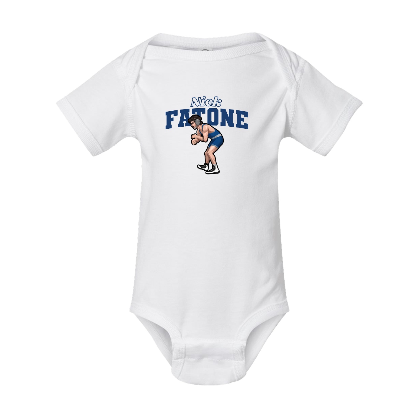 Baby Onesie — Name Arch in White