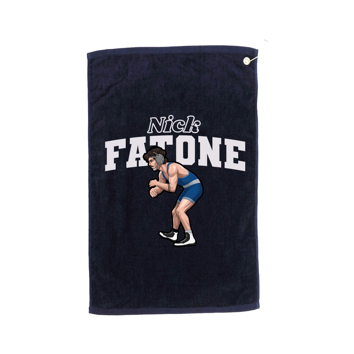 Golf Towel — Name Arch in Navy