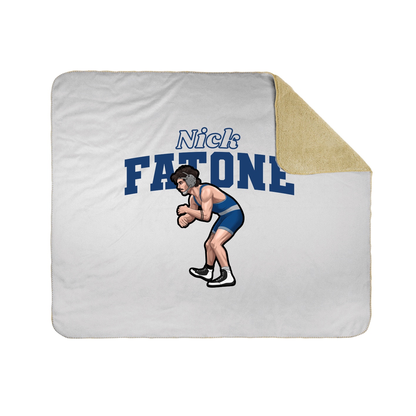 Throw Blanket — Name Arch in White