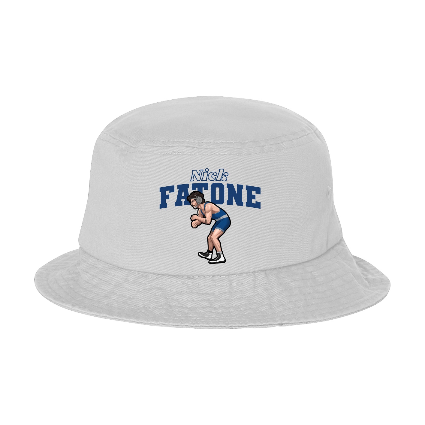 Bucket Cap — Name Arch in White