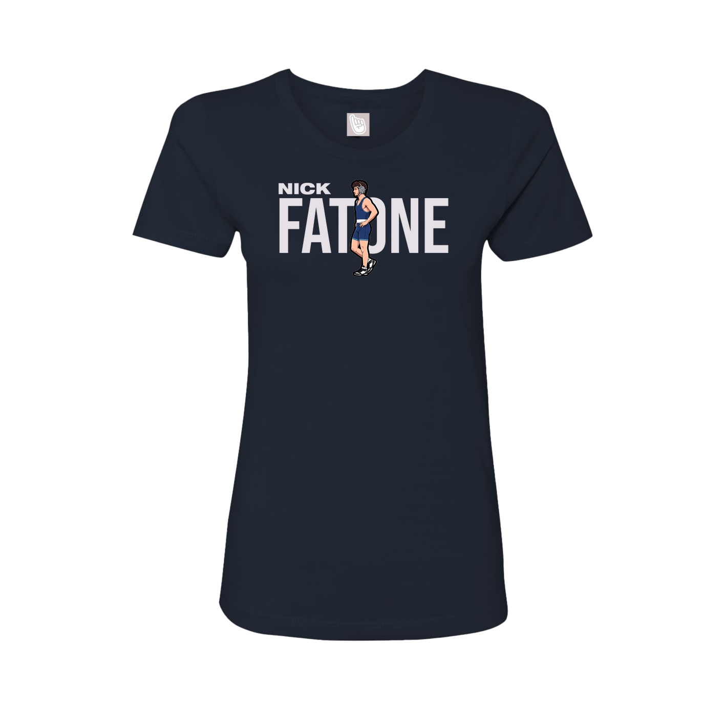 Fitted Women's Tee — Player Name in Navy