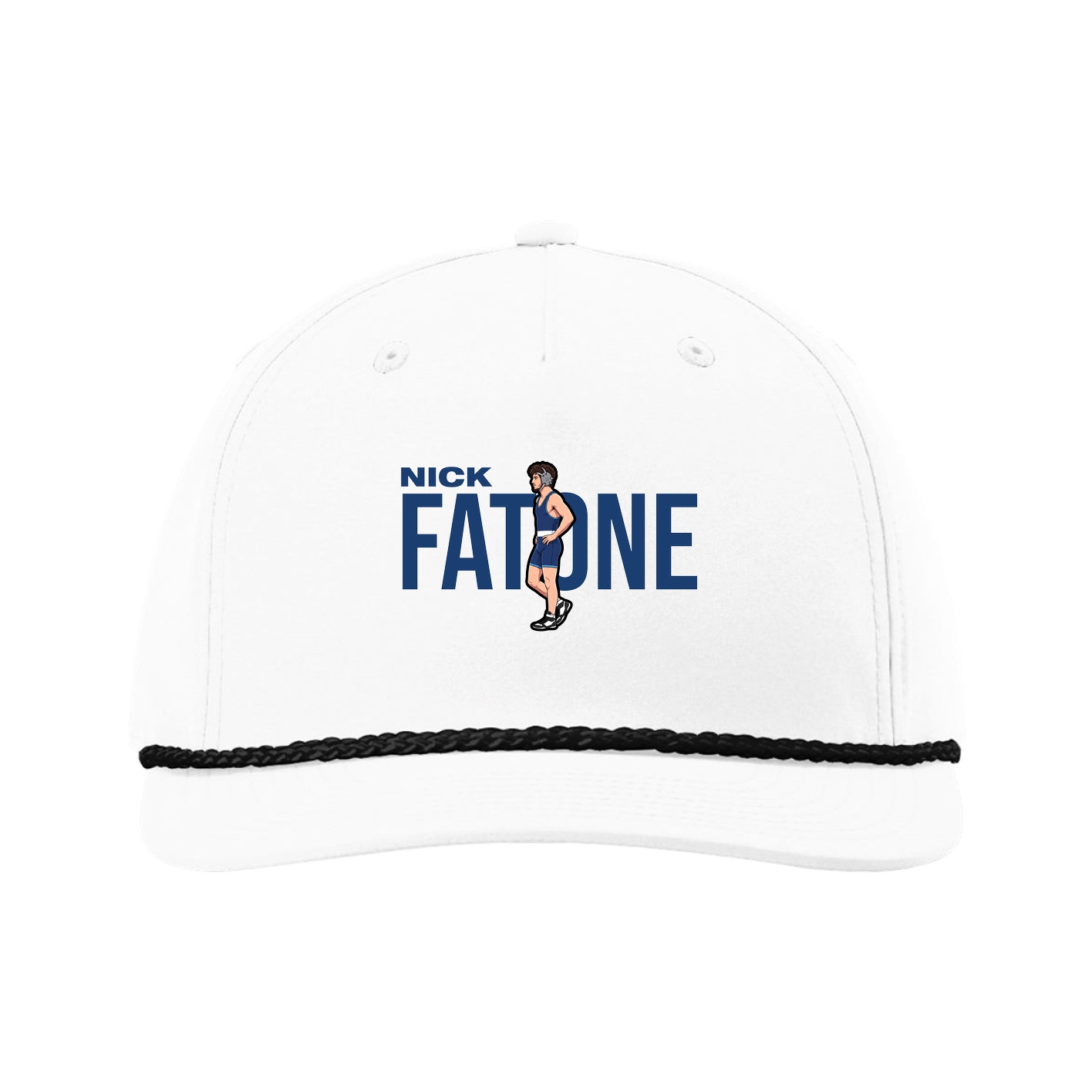 Five-Panel Classic Rope Cap — Player Name in White