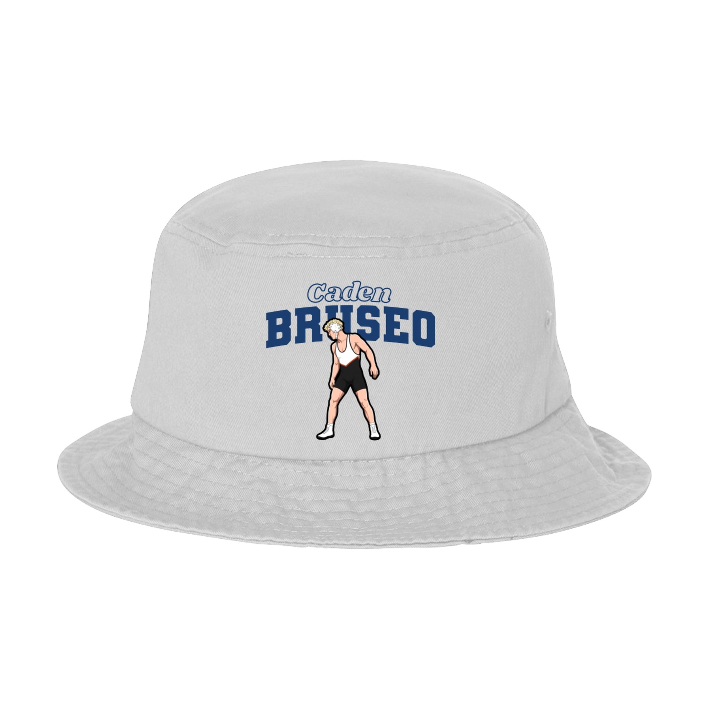 Bucket Cap — Name Arch in White