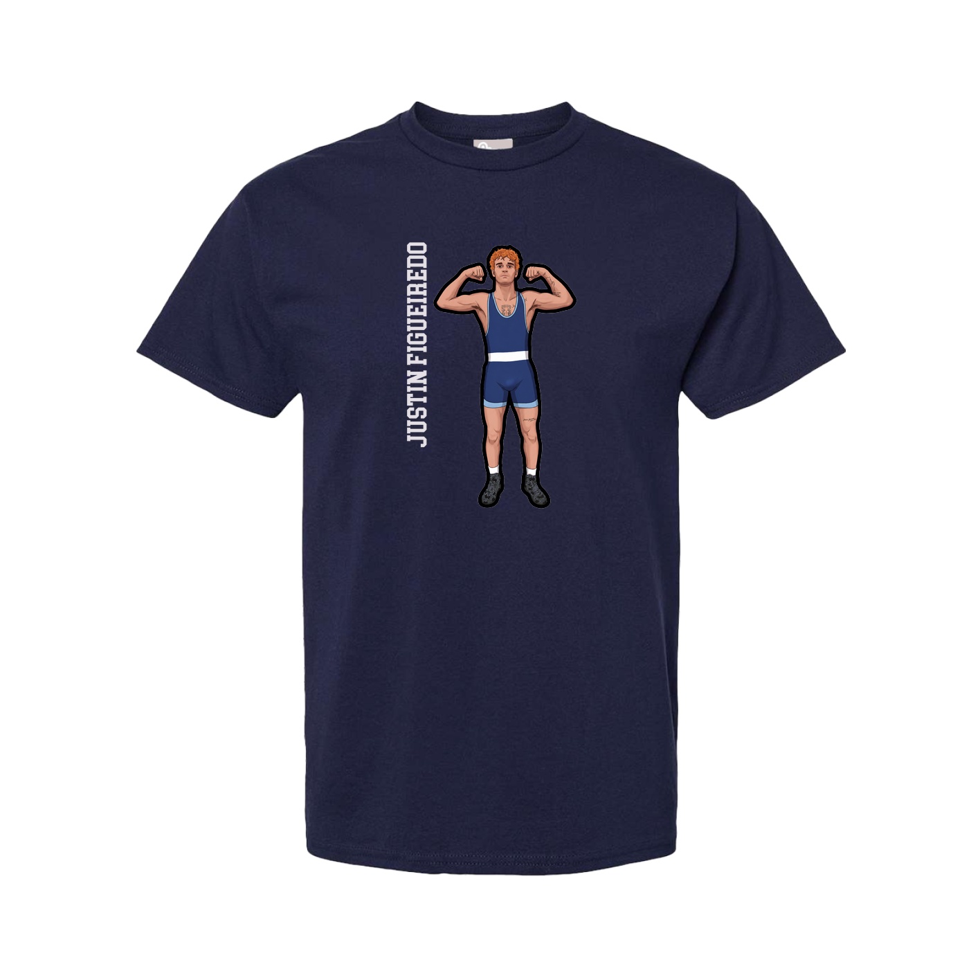 Tee — Name Vertical in Navy