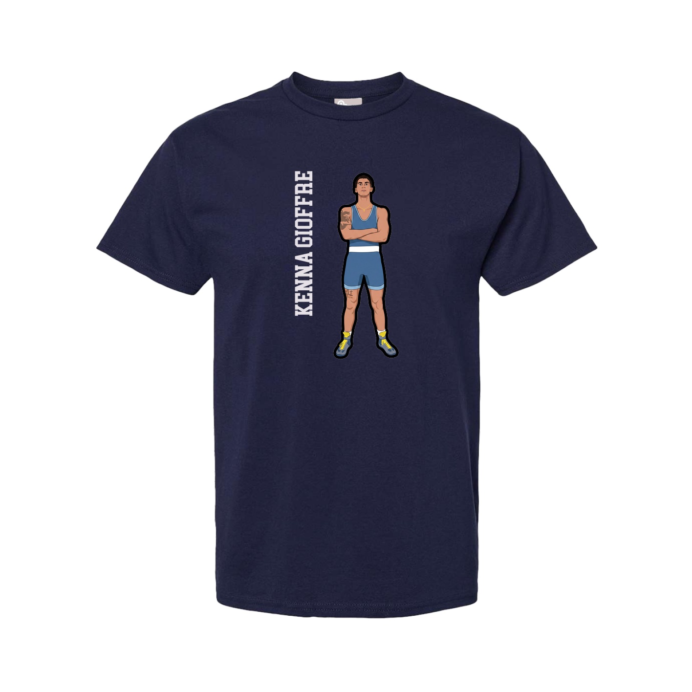 Tee — Name Vertical in Navy