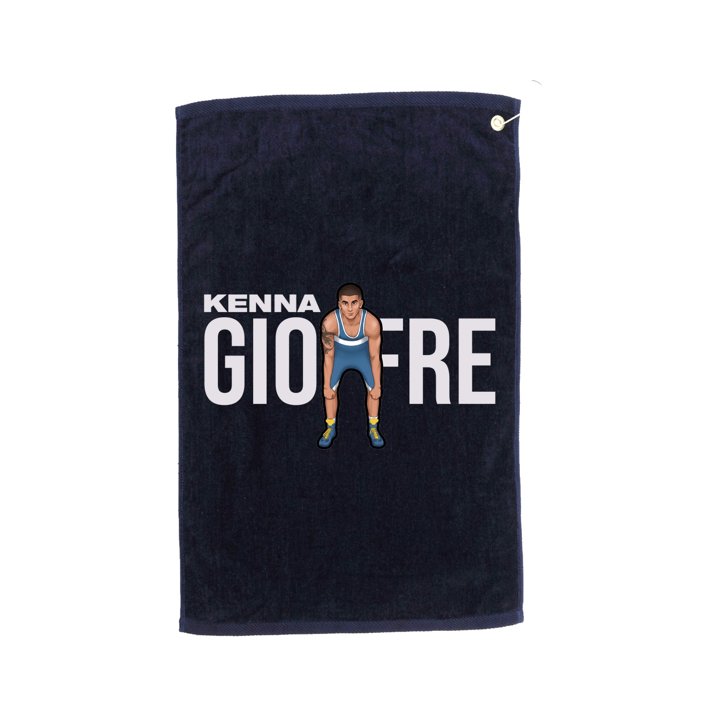 Golf Towel — Player Name in Navy