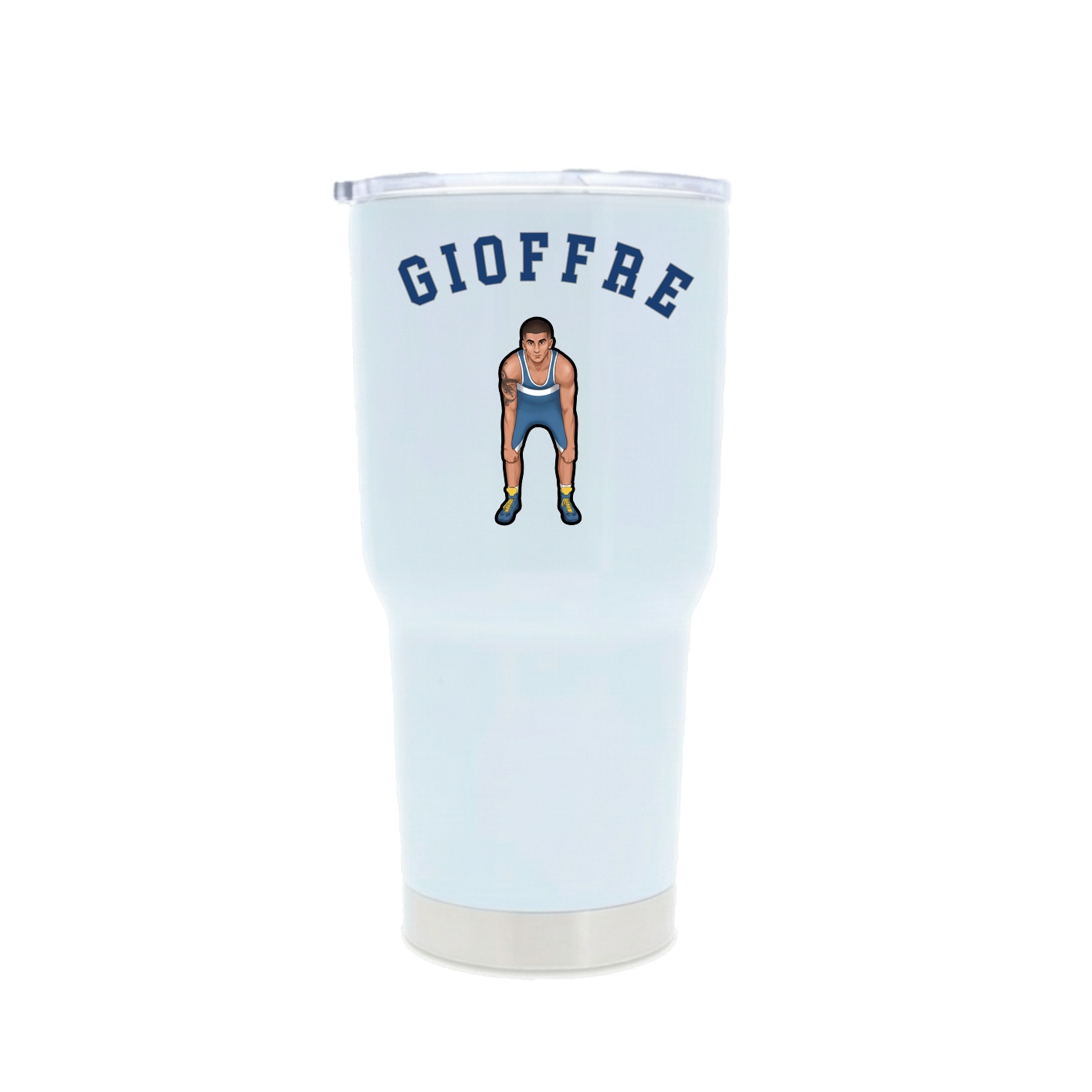 30oz Stainless Steel Tumbler — Shirsey Arch in White