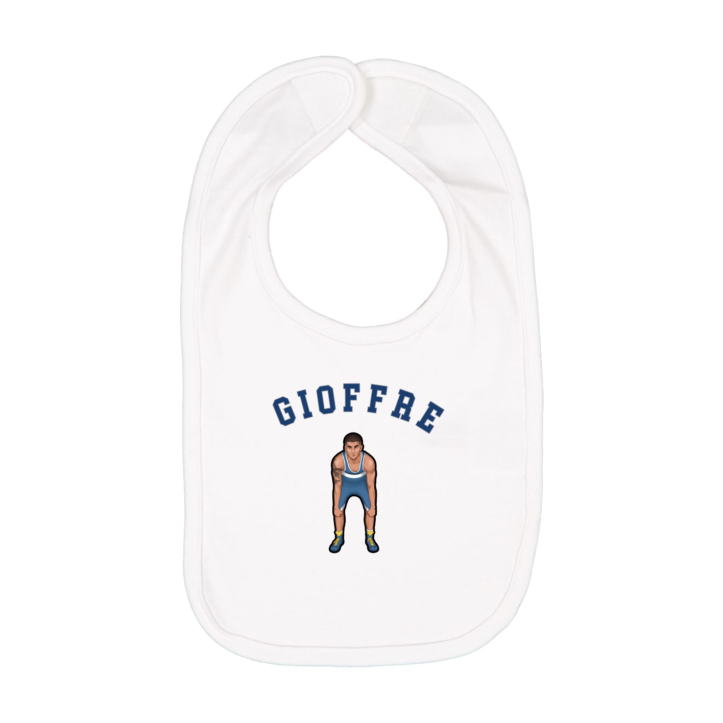 Infant Bib — Shirsey Arch in White