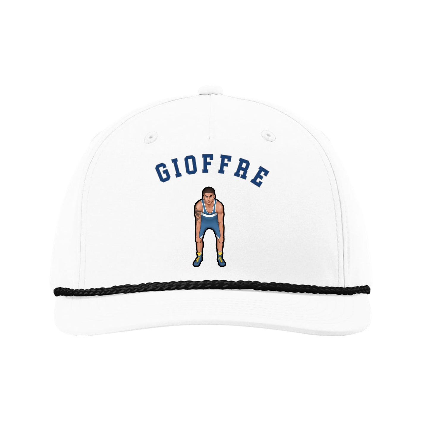 Five-Panel Classic Rope Cap — Shirsey Arch in White