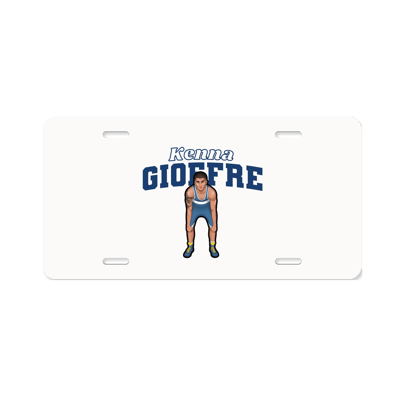 License Plate — Name Arch in Classic