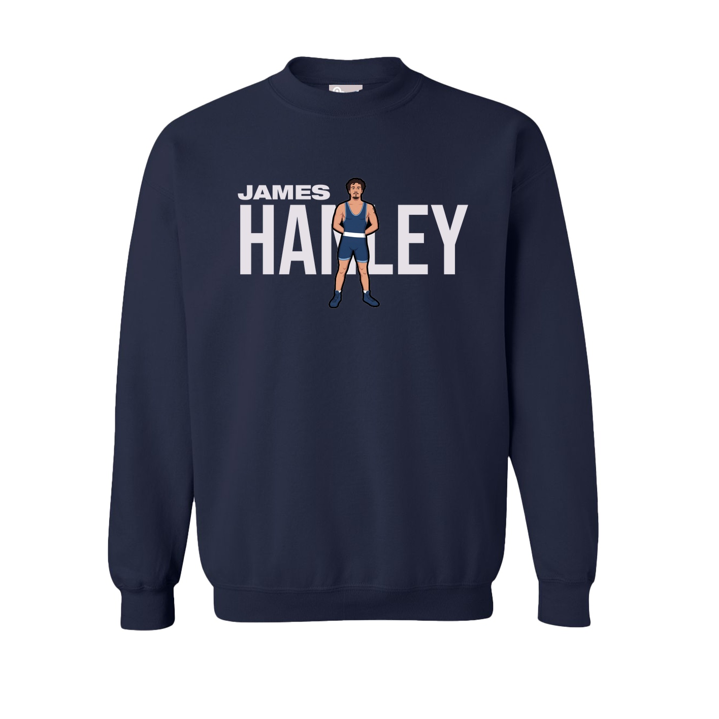 Fleece Crew — Player Name in Navy