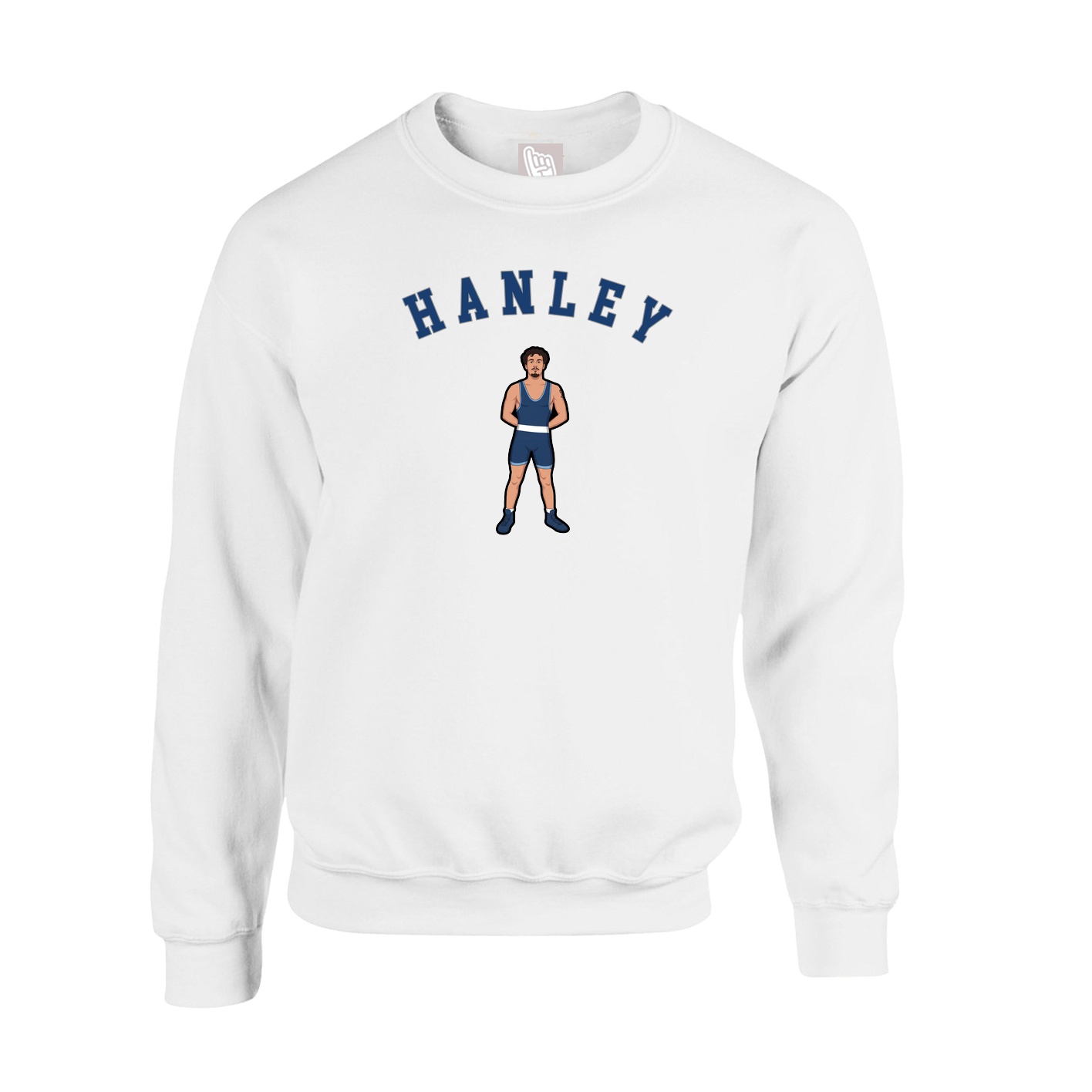 Fleece Crew — Shirsey Arch in White