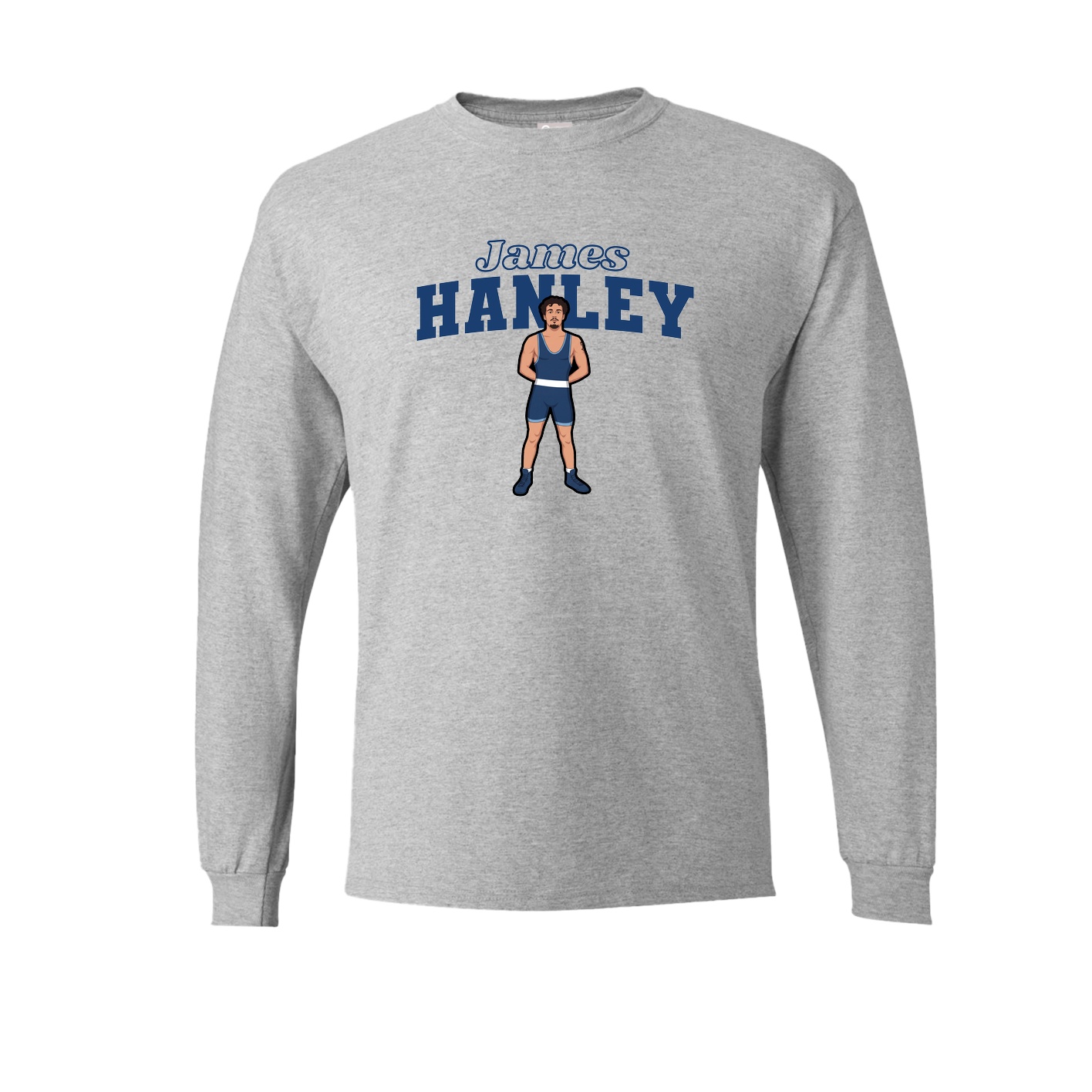 Long Sleeve Tee — Name Arch in Grey