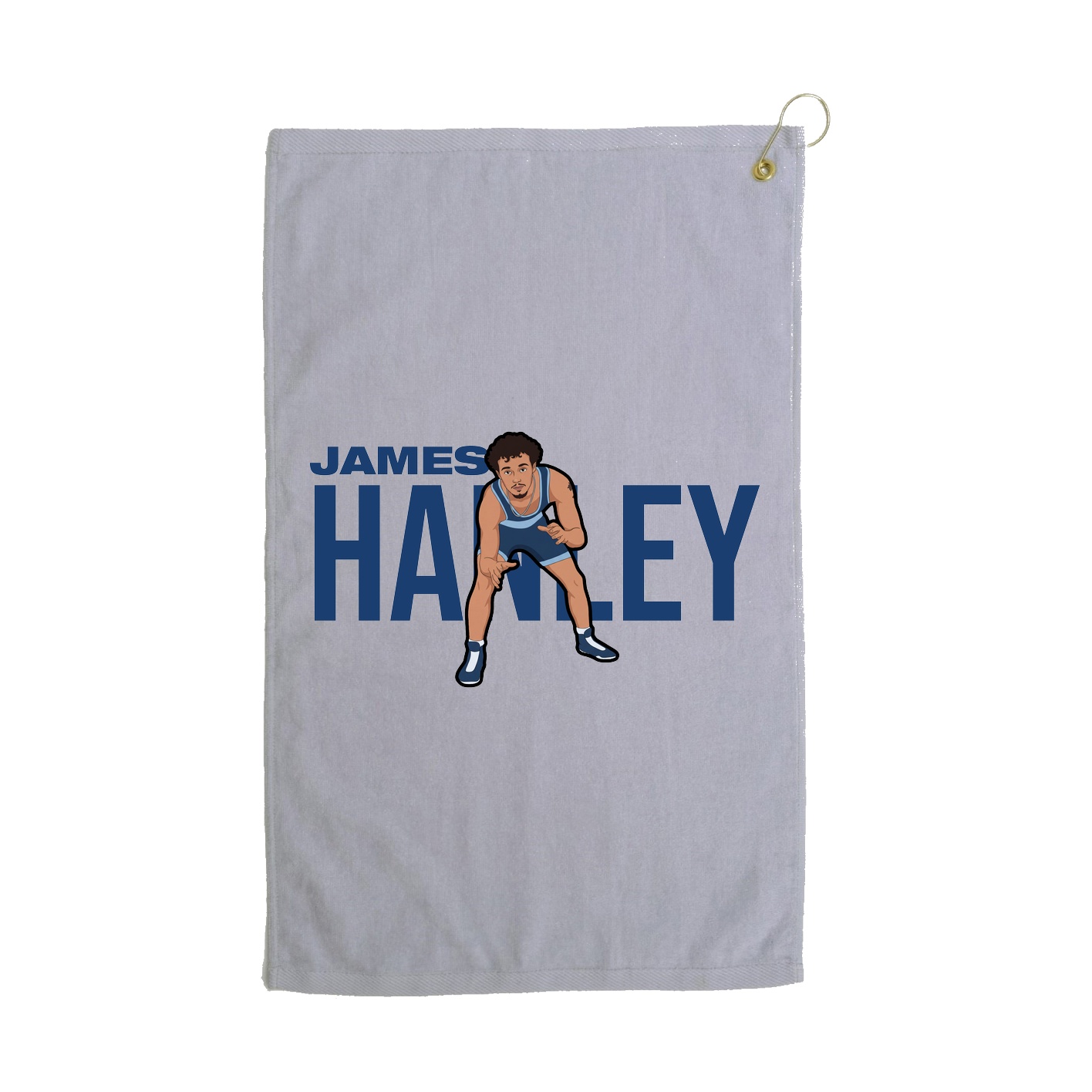 Golf Towel — Player Name in Grey