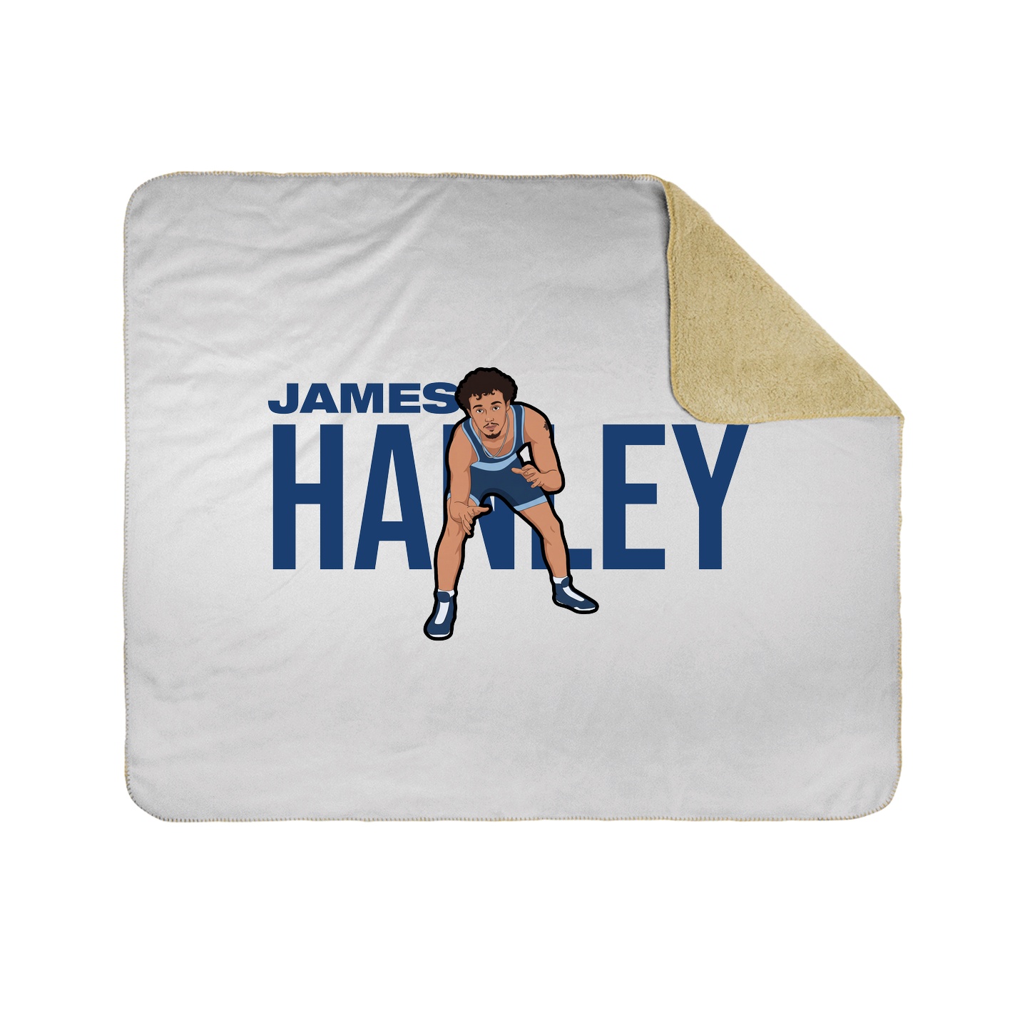 Throw Blanket — Player Name in White