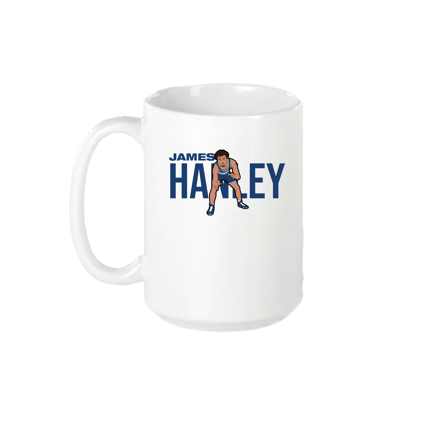 15oz Coffee Mug — Player Name in White