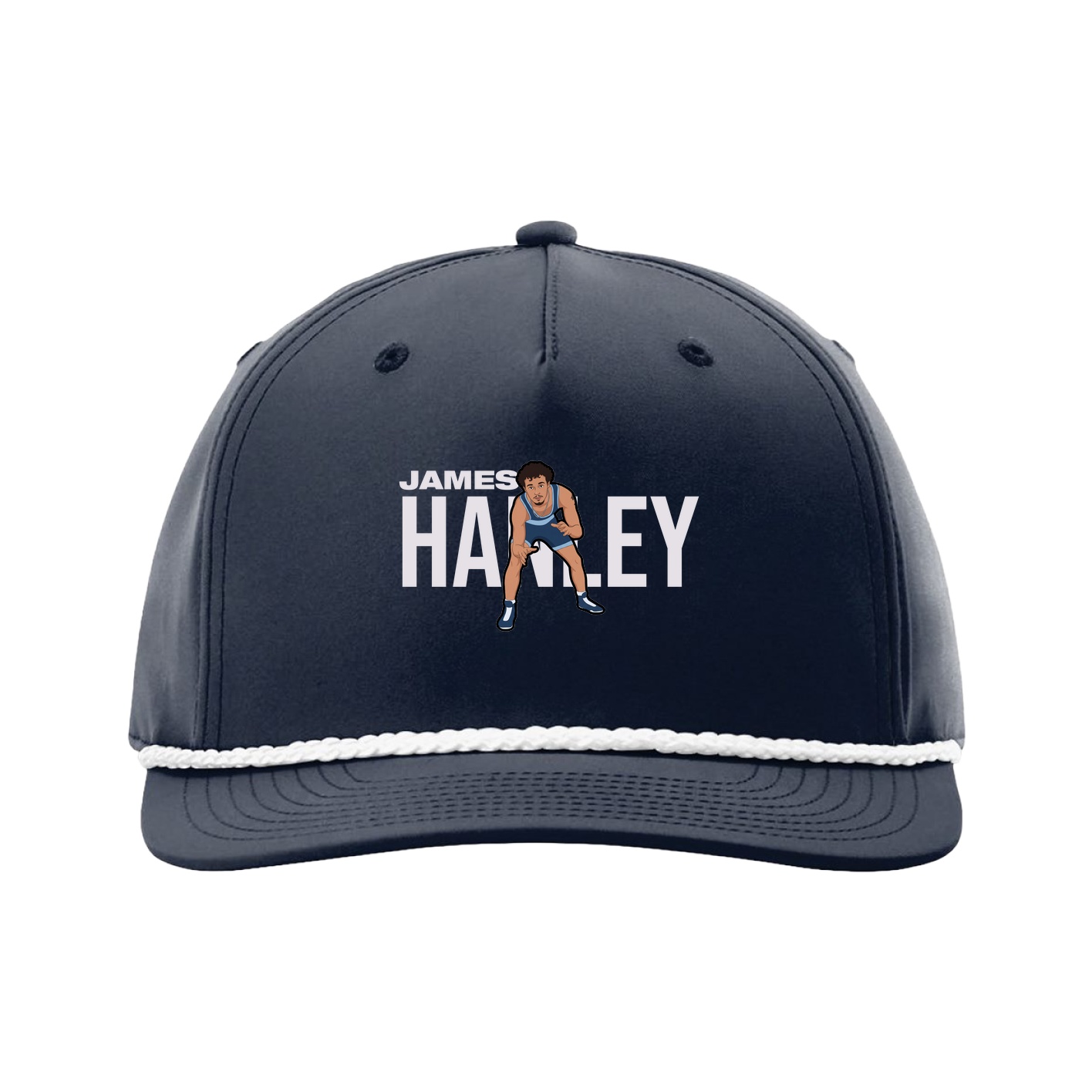 Five-Panel Classic Rope Cap — Player Name in Navy