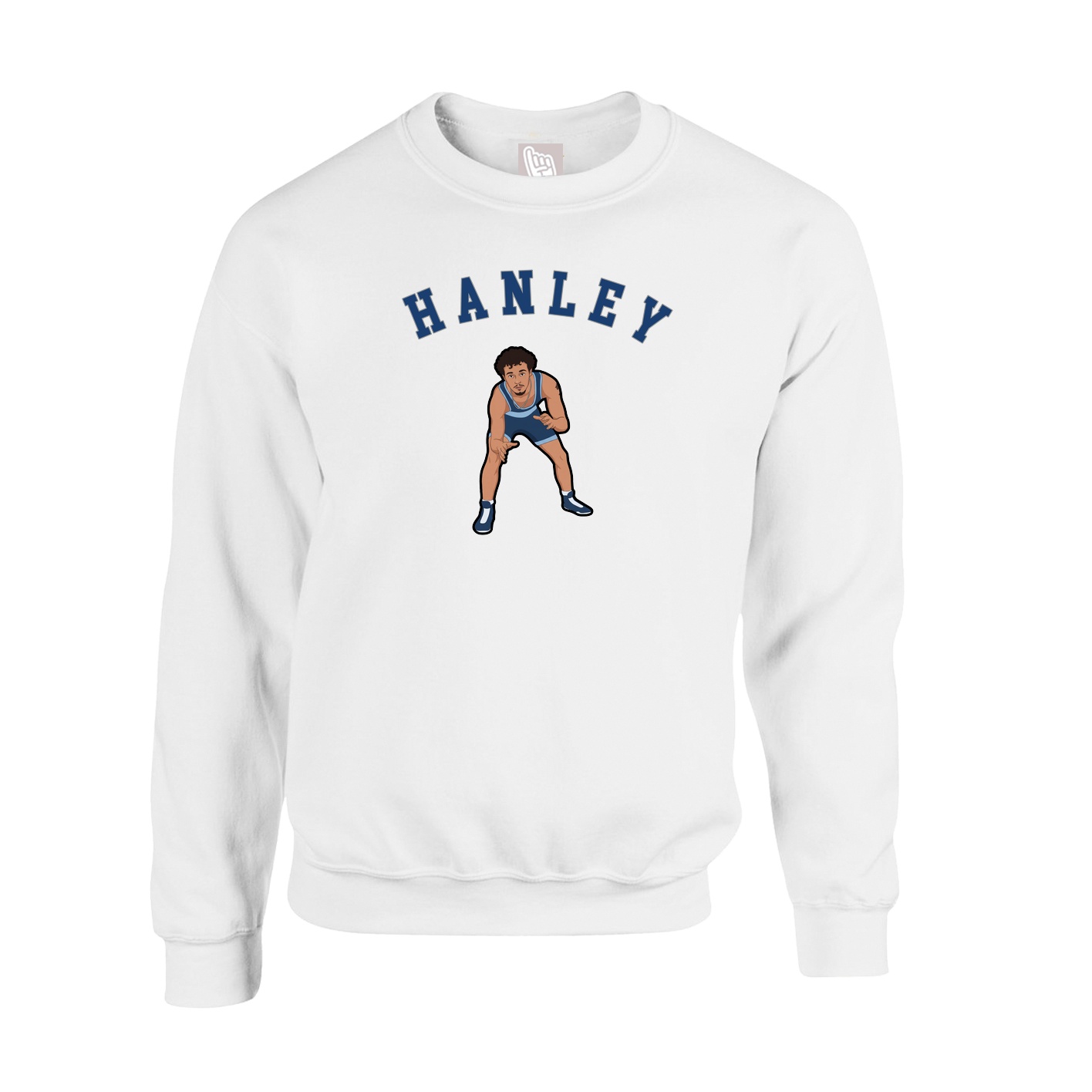 Fleece Crew — Shirsey Arch in White