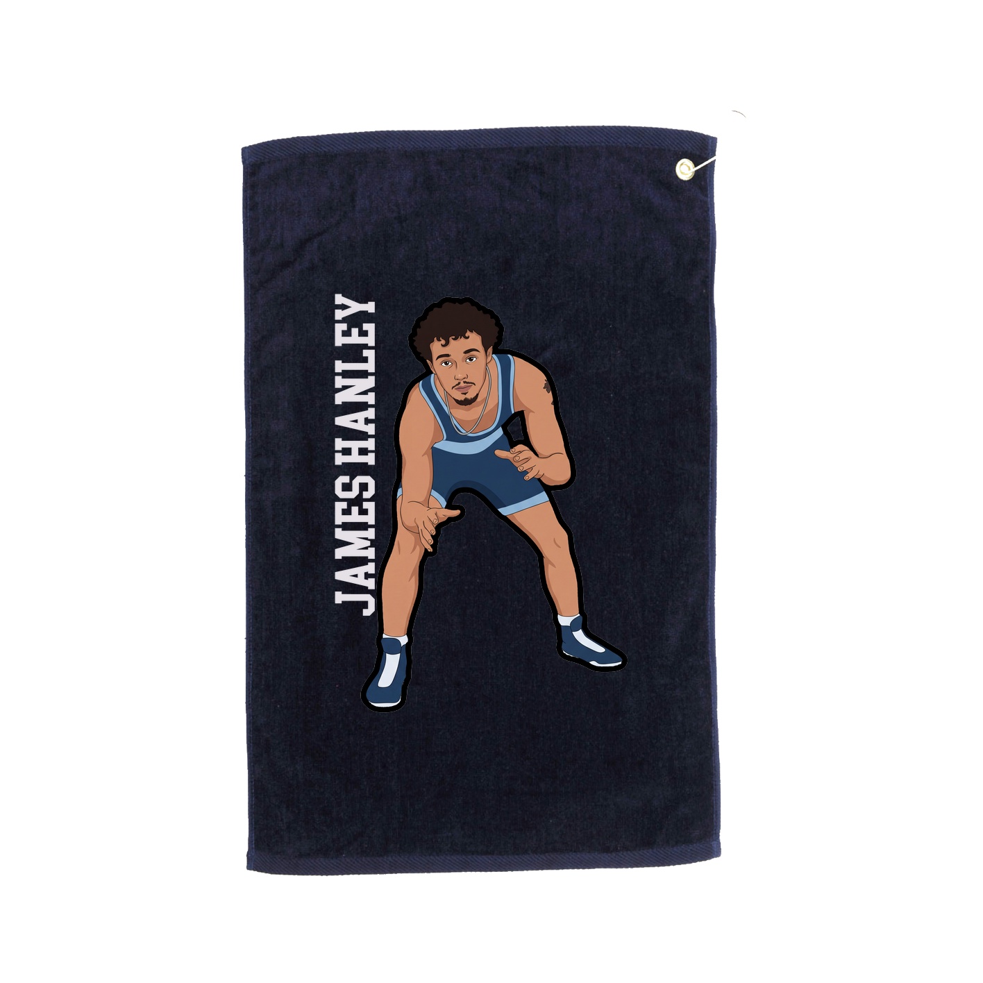 Golf Towel — Name Vertical in Navy