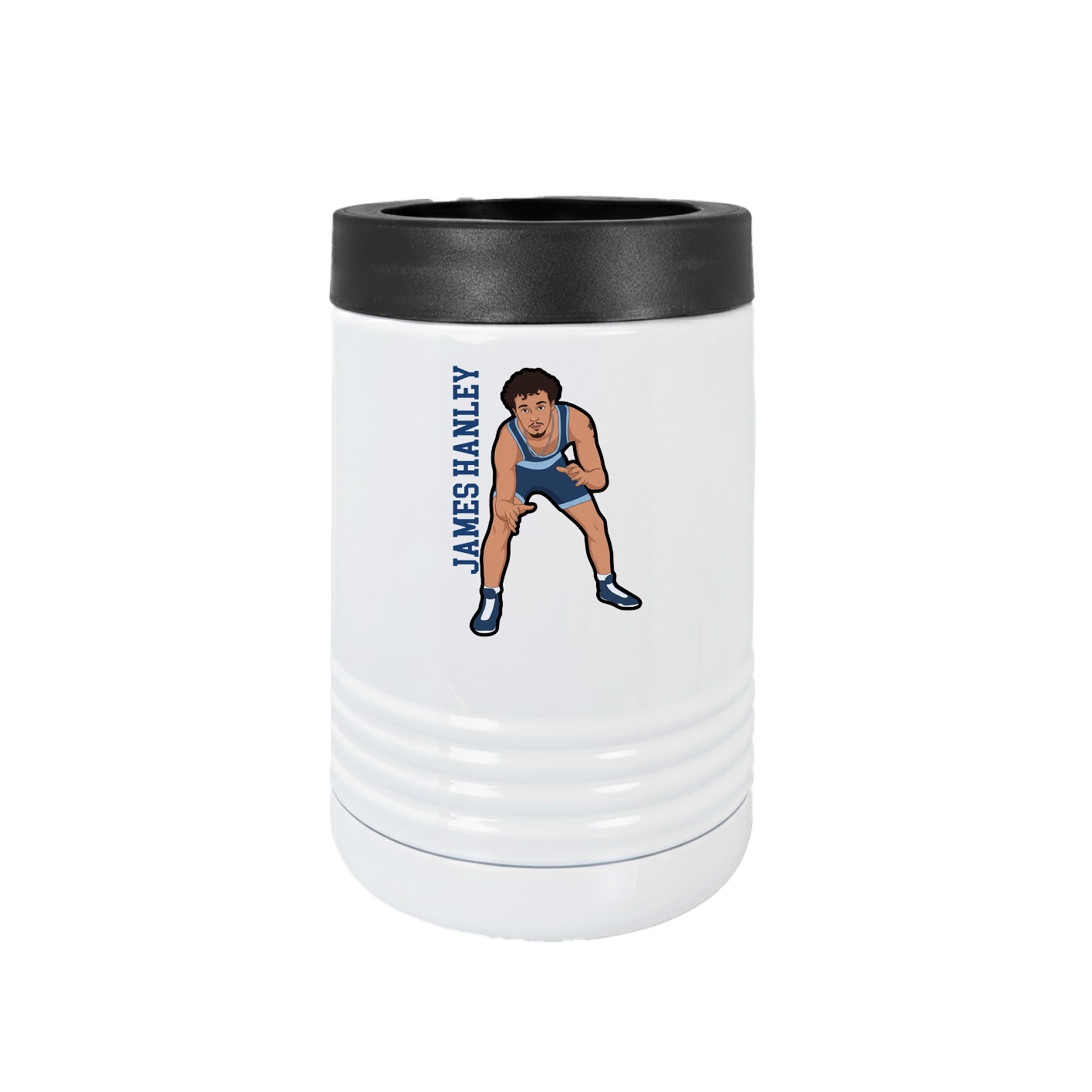 Beverage Holder — Name Vertical in White