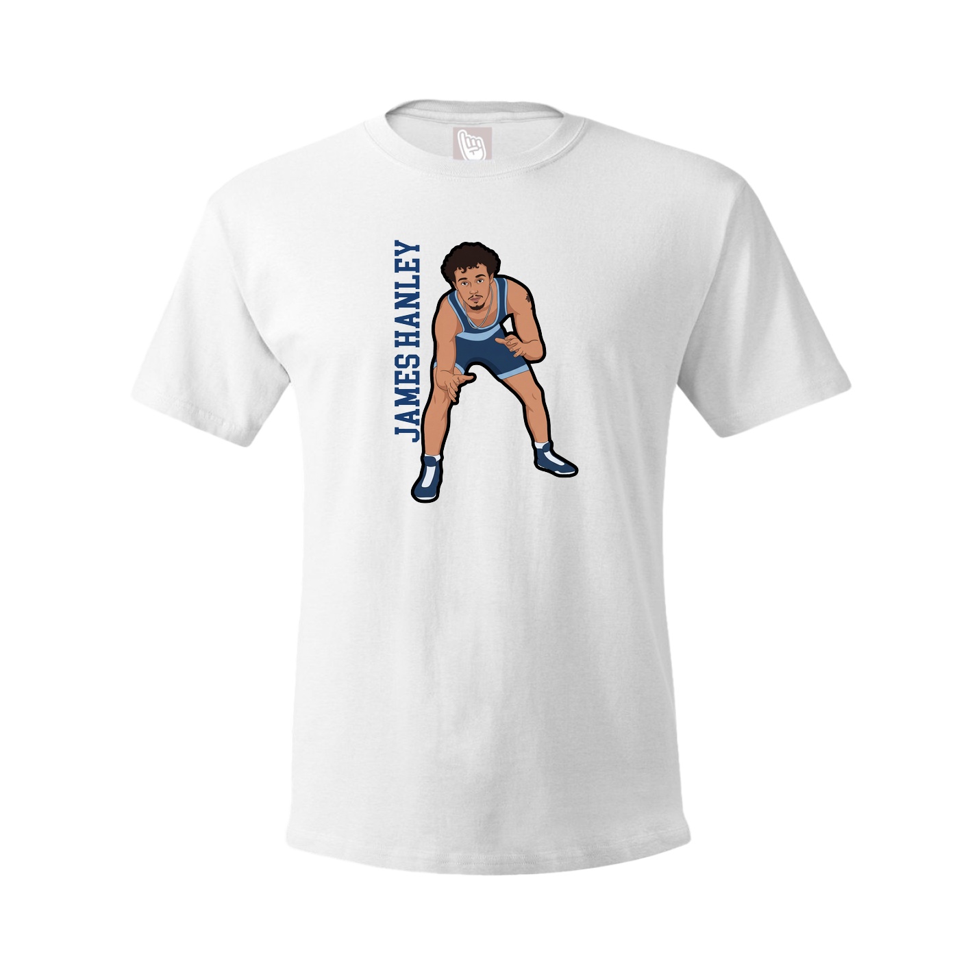 Tee — Name Vertical in White