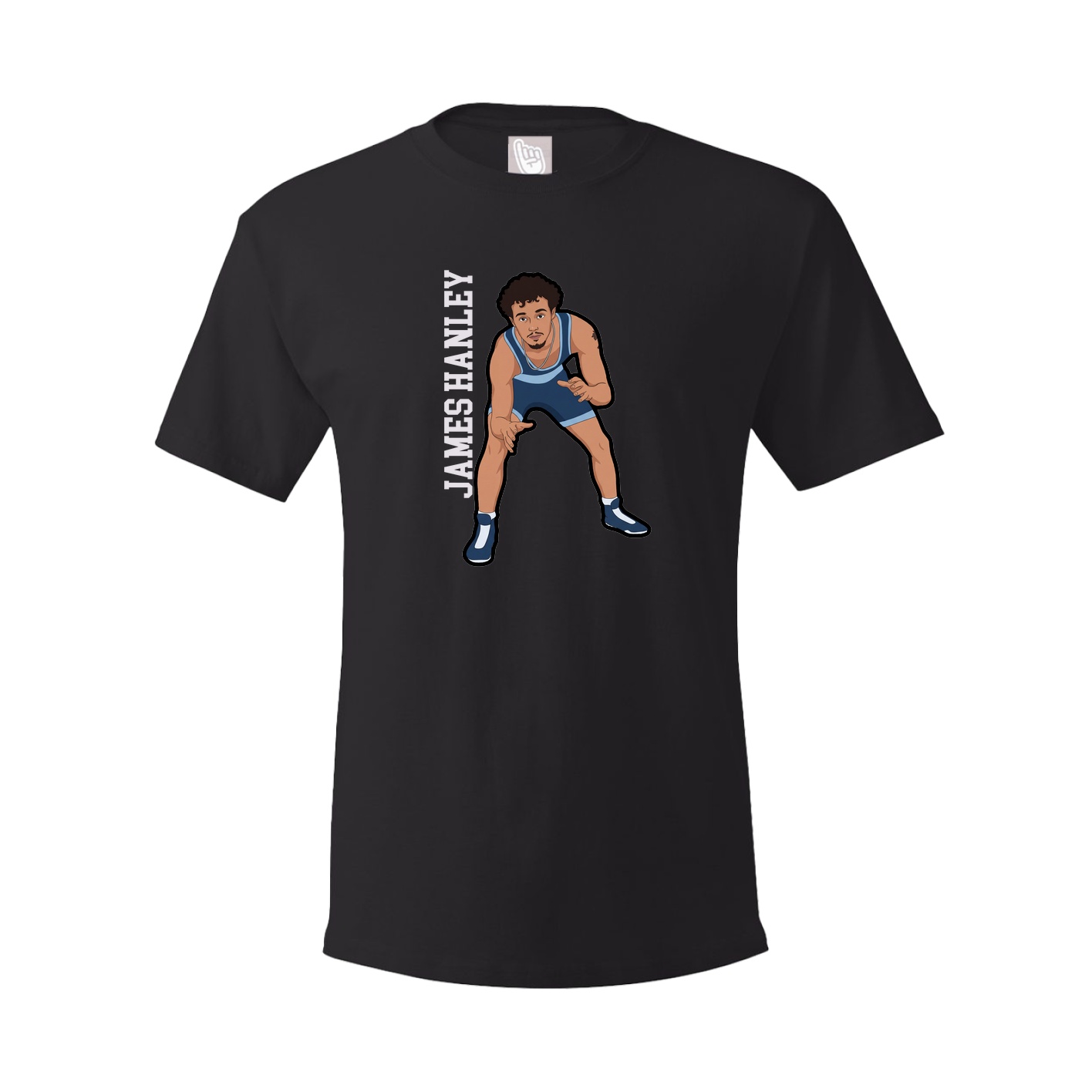 Youth Tee — Name Vertical in Black