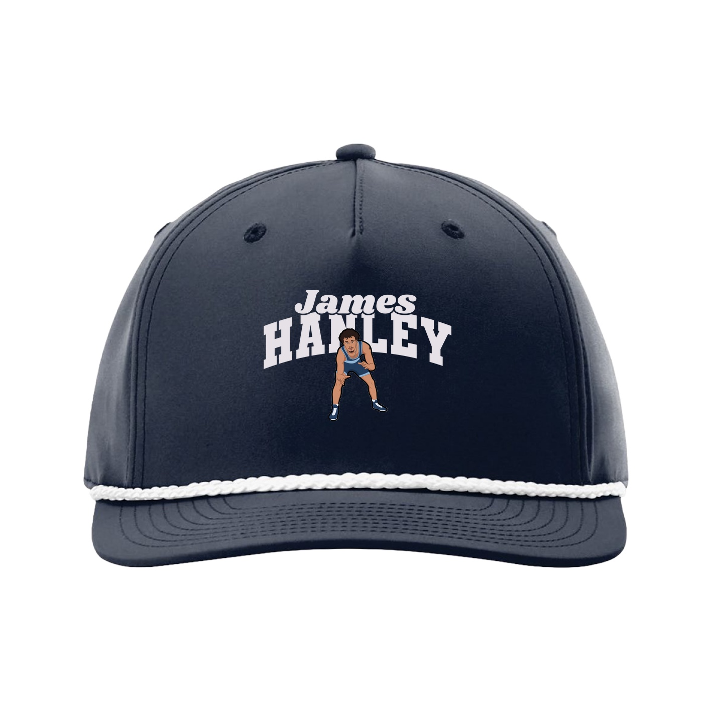 Five-Panel Classic Rope Cap — Signature Arch in Navy