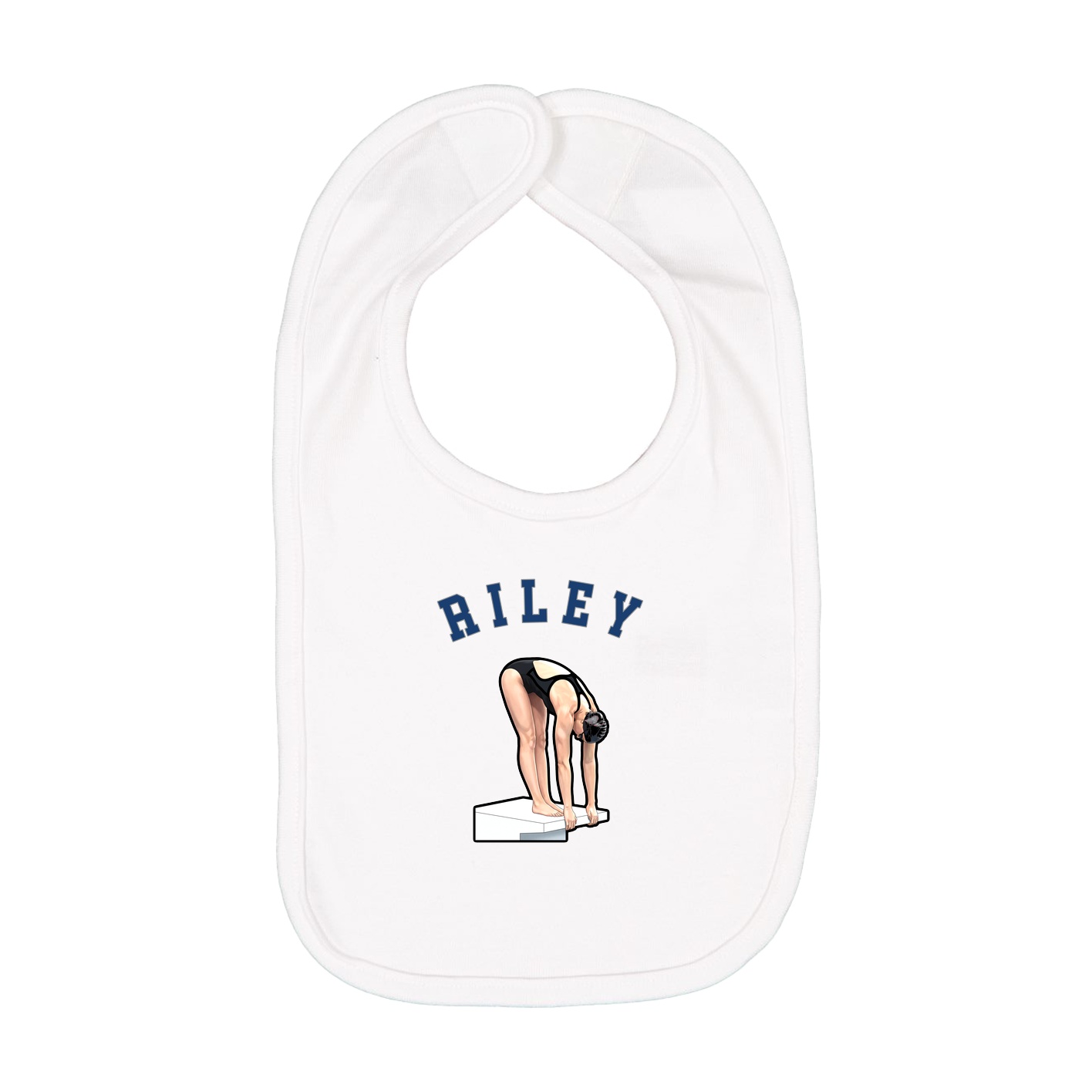 Infant Bib — Shirsey Arch in White