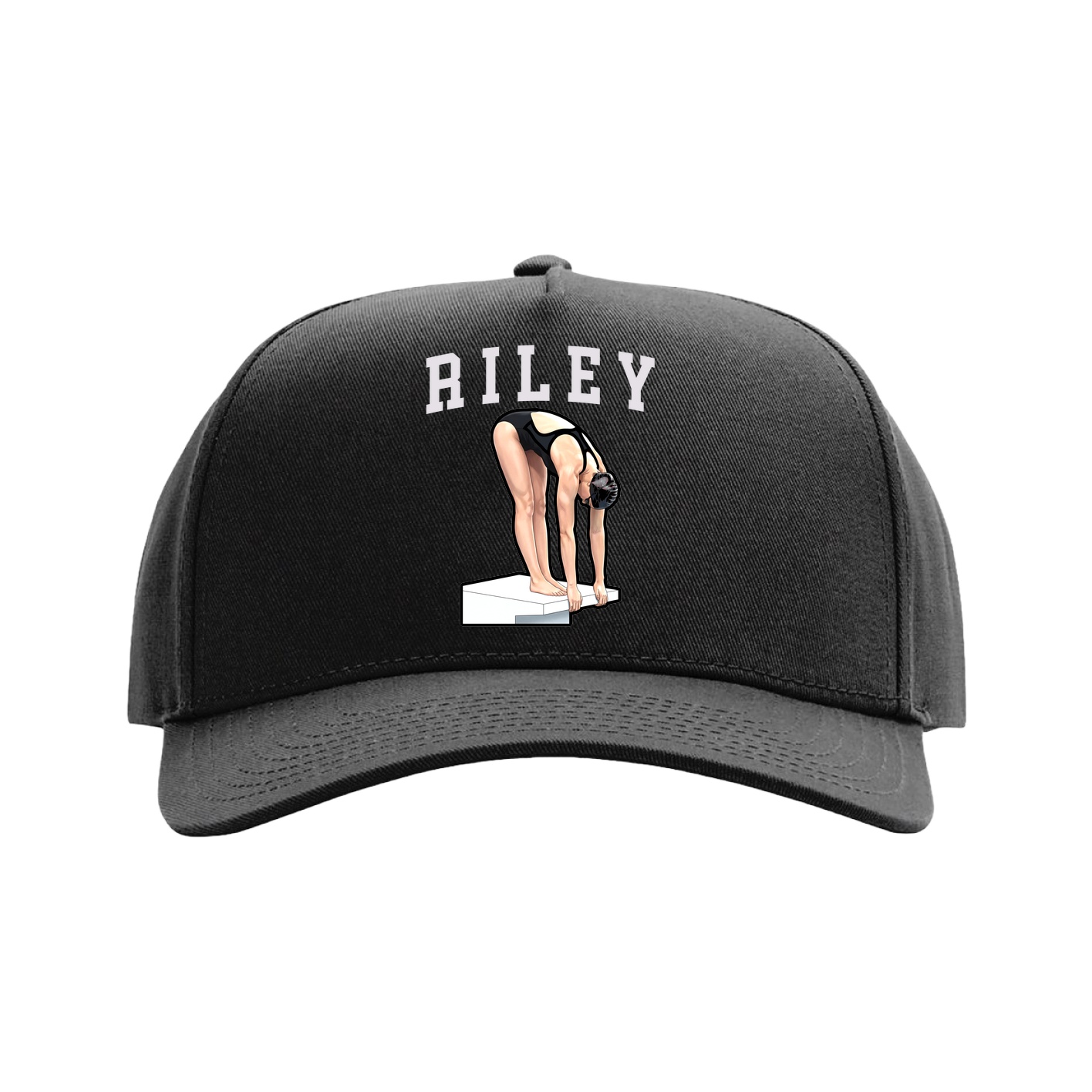 Full Fabric Five-Panel Champ Cap — Shirsey in Black