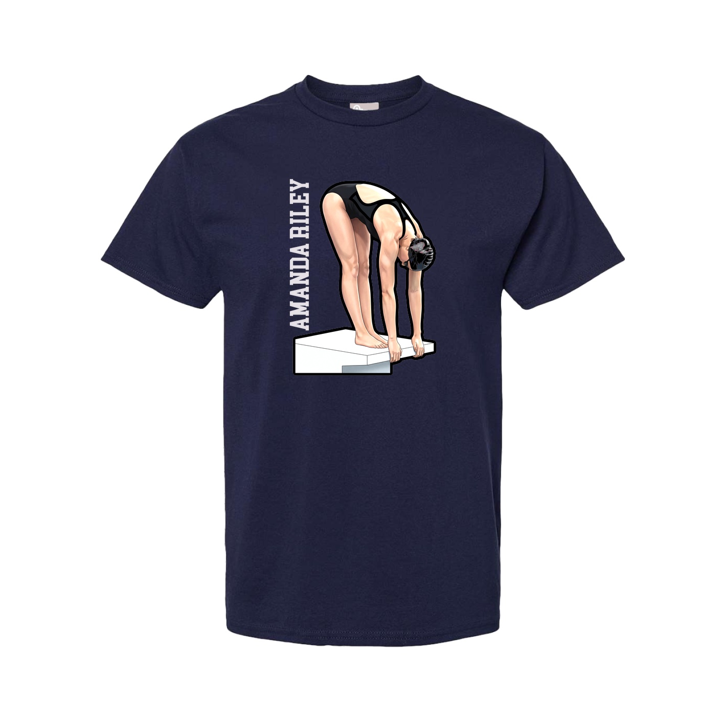 Tee — Name Vertical in Navy