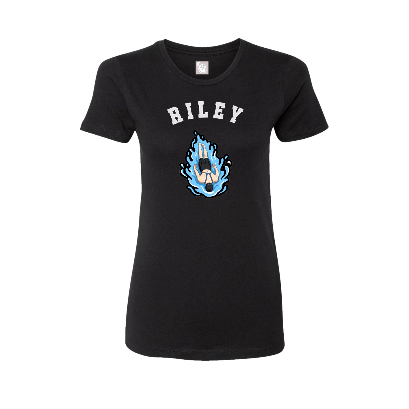 Fitted Women's Tee — Shirsey Arch in Black