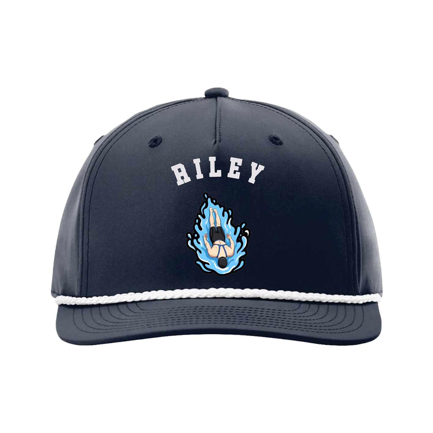 Five-Panel Classic Rope Cap — Shirsey Arch in Navy