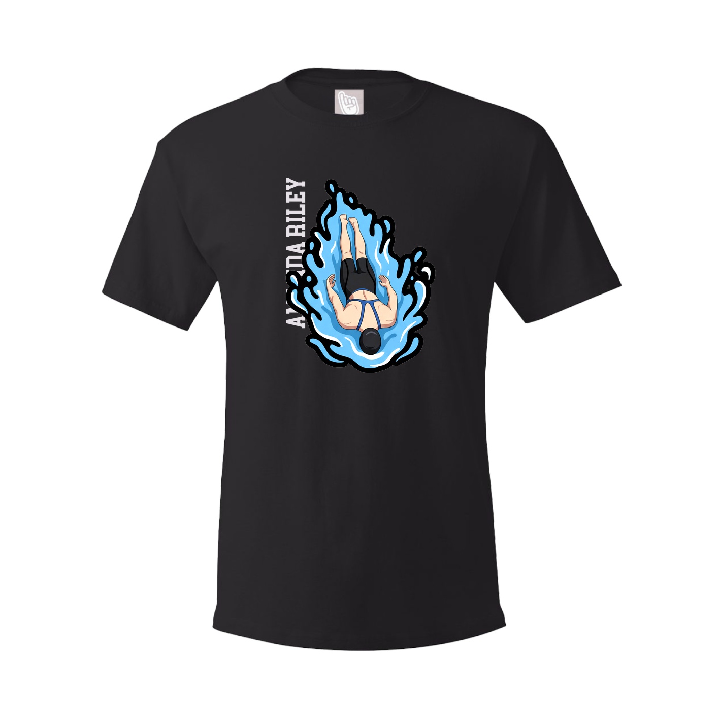 Youth Tee — Name Vertical in Black