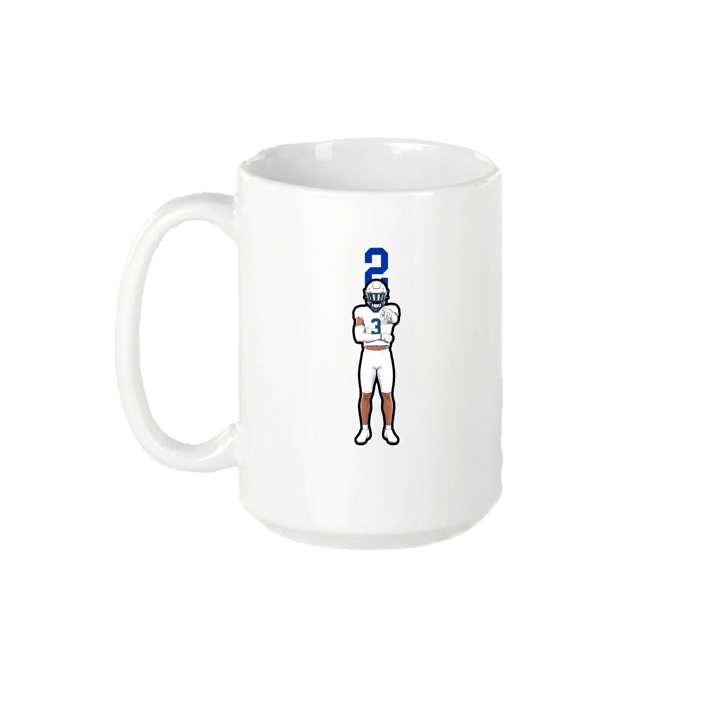 15oz Coffee Mug — Number Top in White