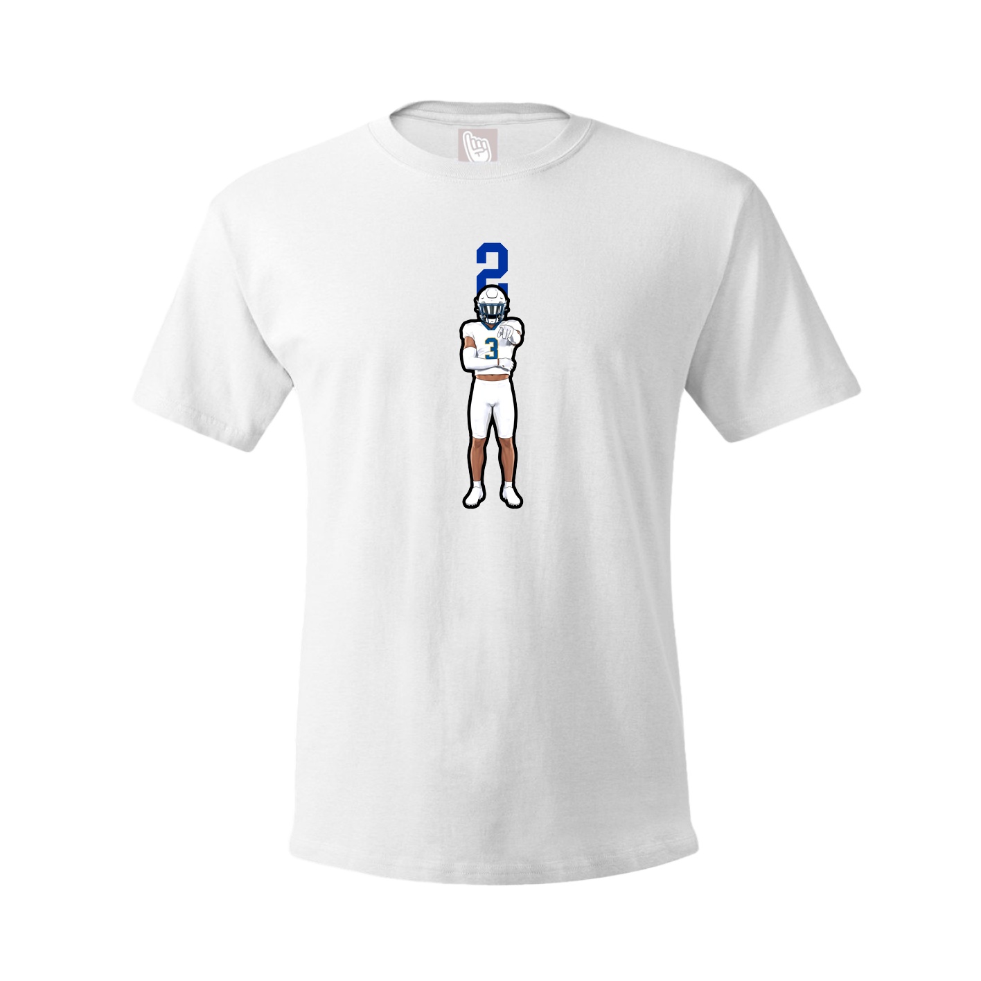 Youth Tee — Number Top in White