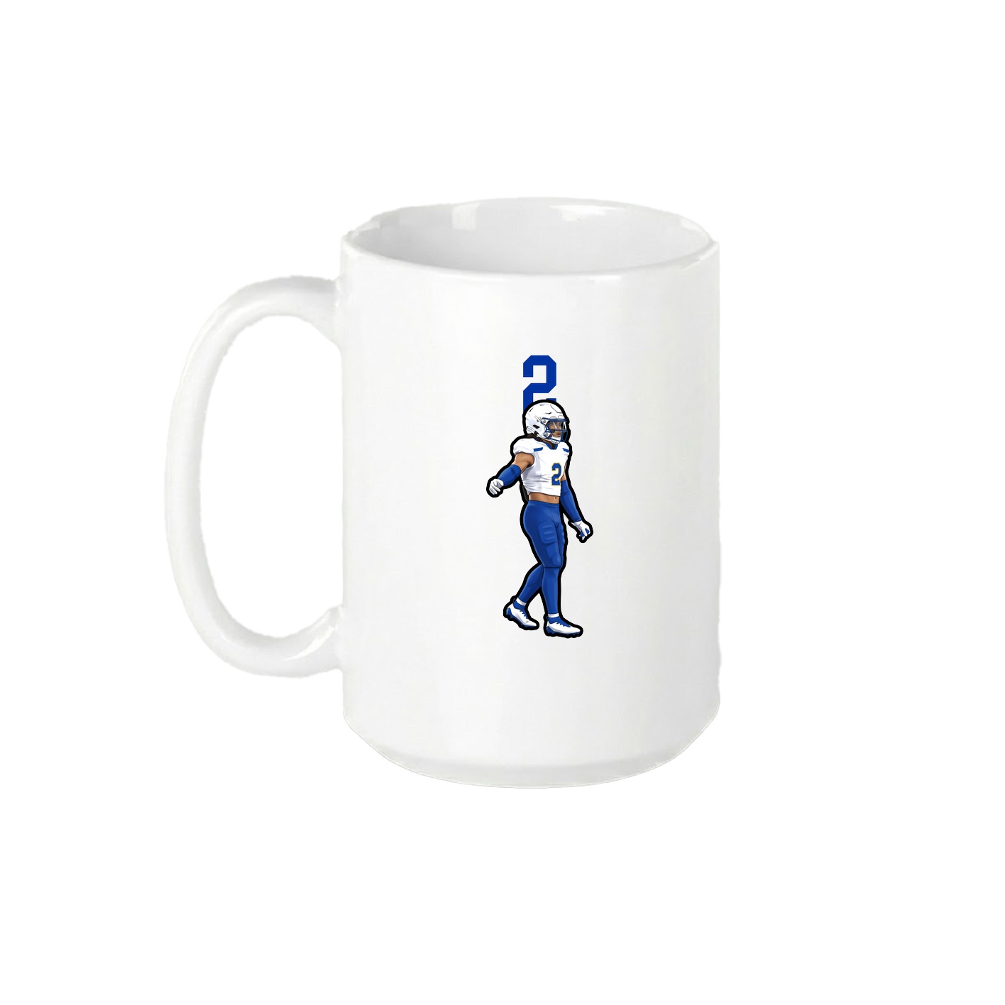 15oz Coffee Mug — Number Top in White